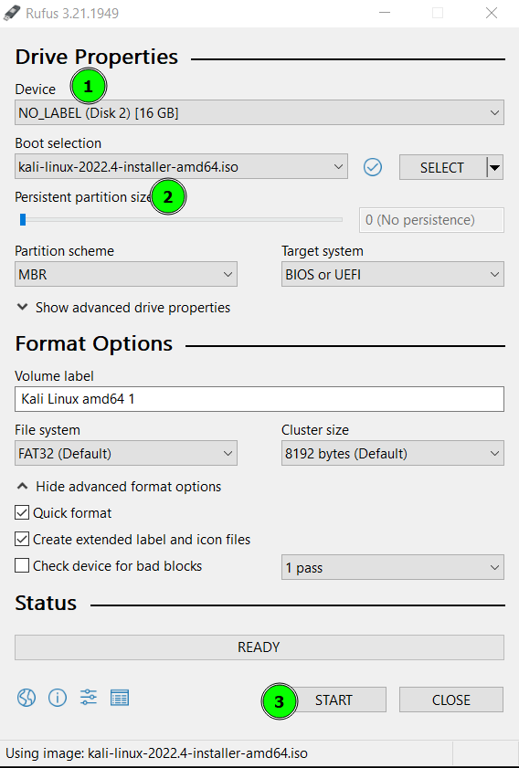 Prepare settings for writing
