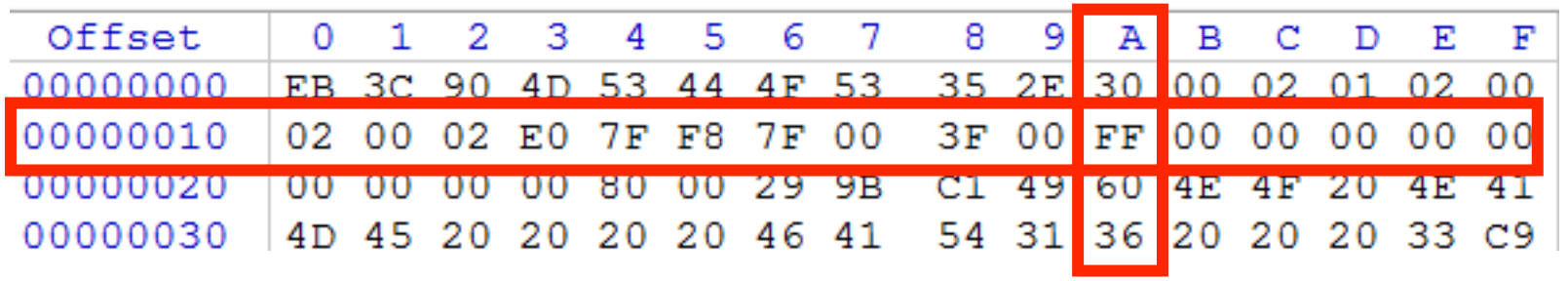 How to read hex offsets